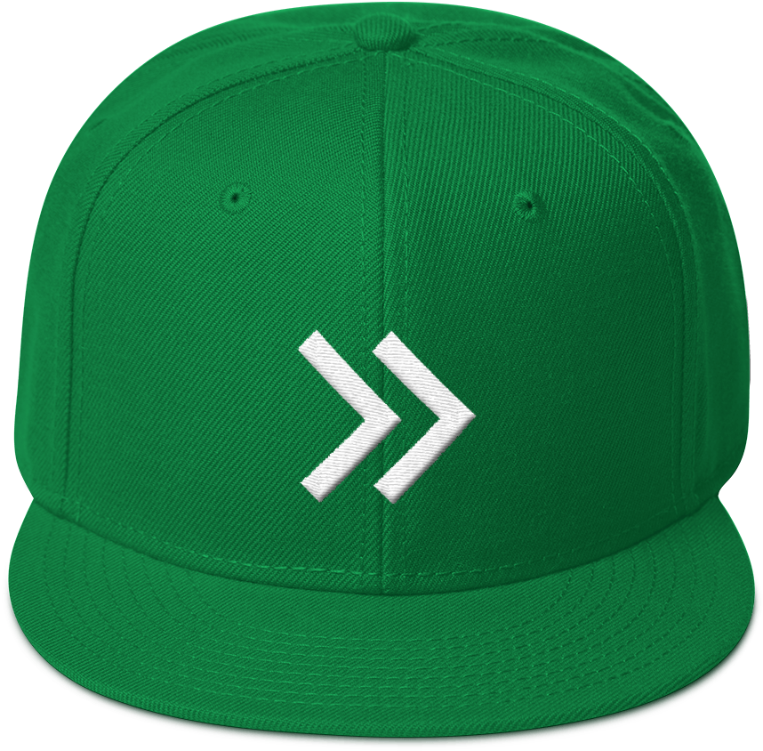 High Profile Arrows Hat Mockup Front Kelly Green - Baseball Cap Clipart (1000x1000), Png Download