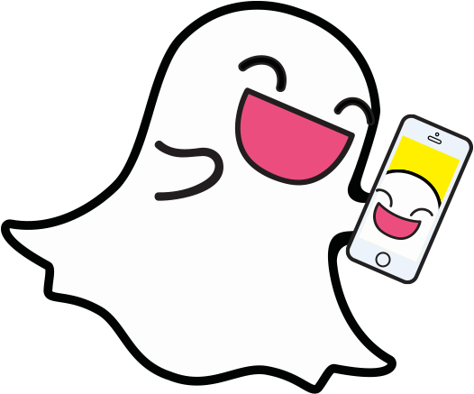 Ghost With Phone Illustration - Transparent Snapchat Ghost Clipart (600x600), Png Download
