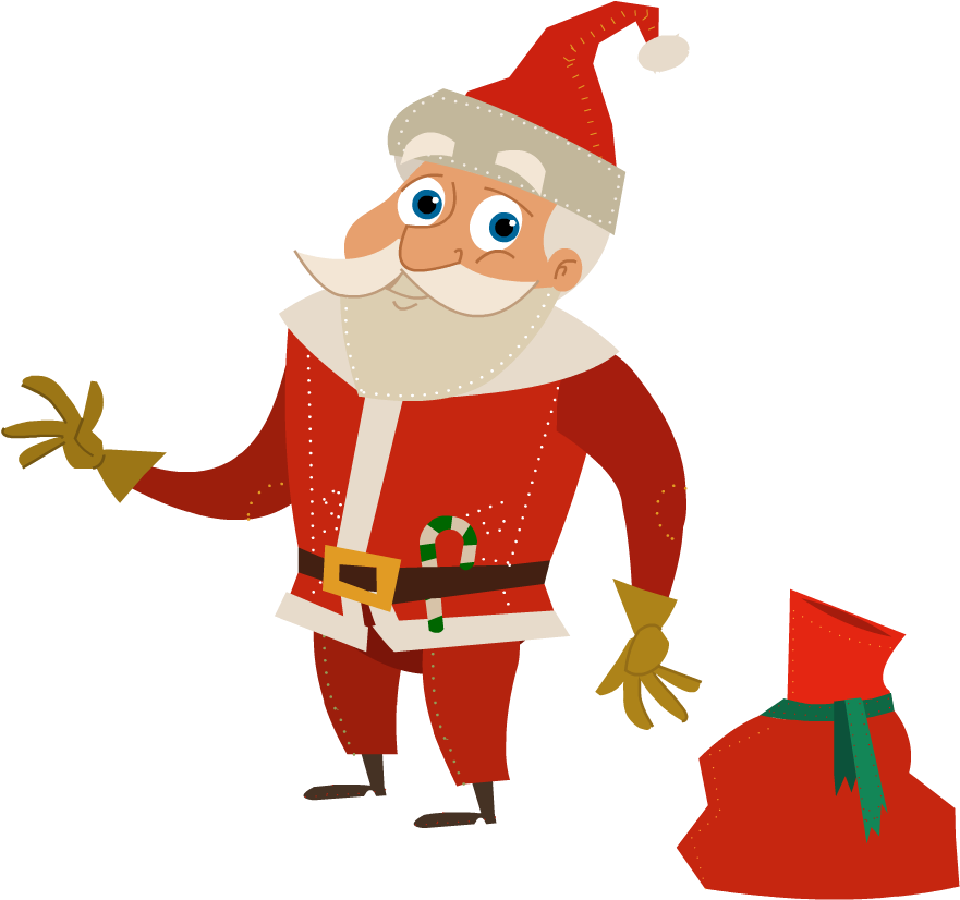 Santa Claus - Cartoon Clipart (944x1000), Png Download