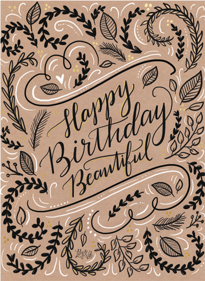Happy Birthday Beautiful - Calligraphy Clipart (600x600), Png Download
