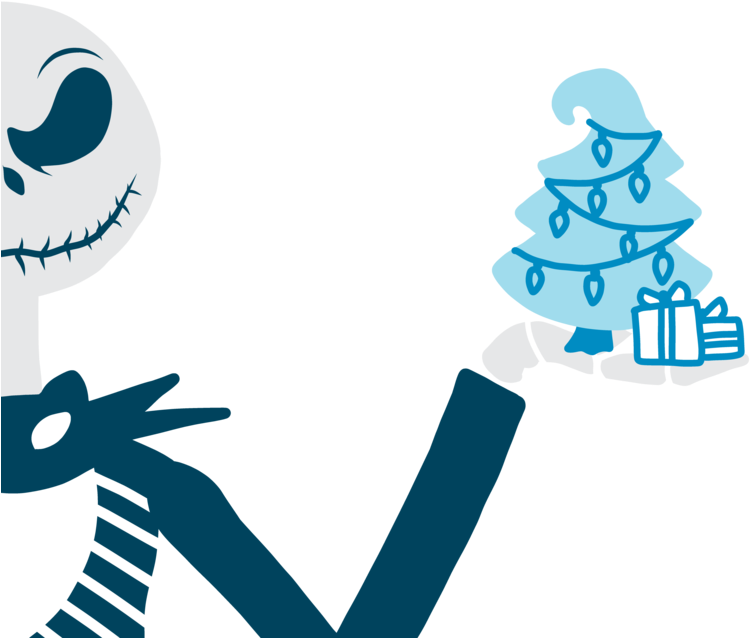 Scared Clipart Nightmare - Nightmare Before Christmas Transparent - Png Download (1000x765), Png Download