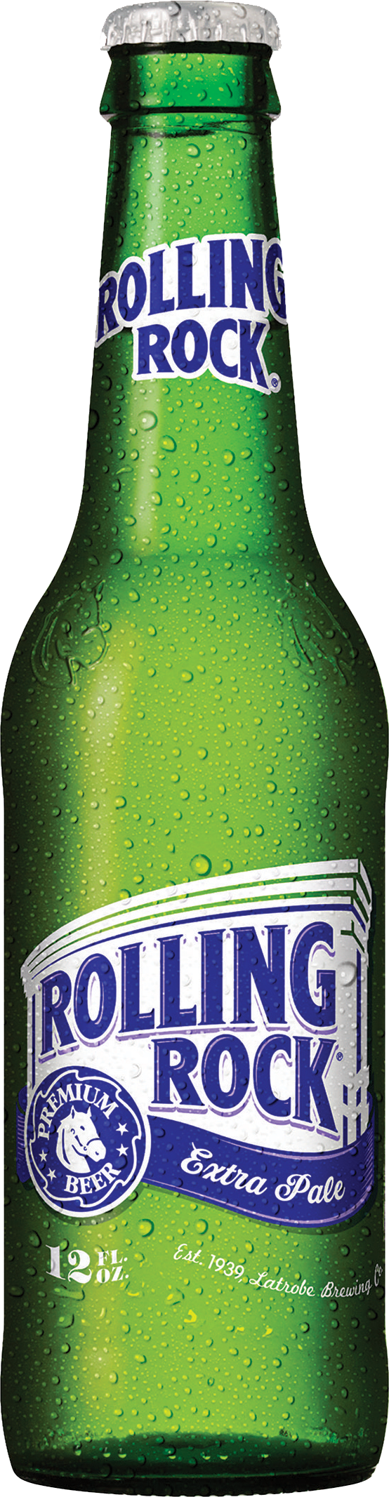 Rolling Rock - Rolling Rock Bottle Transparent Clipart (554x2133), Png Download