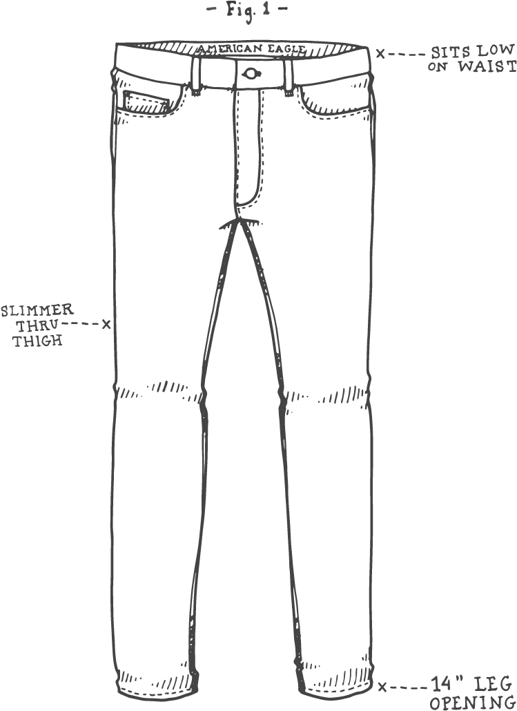 Collection Of Jeans - Jeans Template Png Clipart (940x1104), Png Download