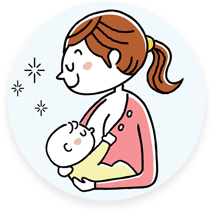 Mother Clipart Born Baby - Mom And Baby Cartoon - Png Download (756x754), Png Download
