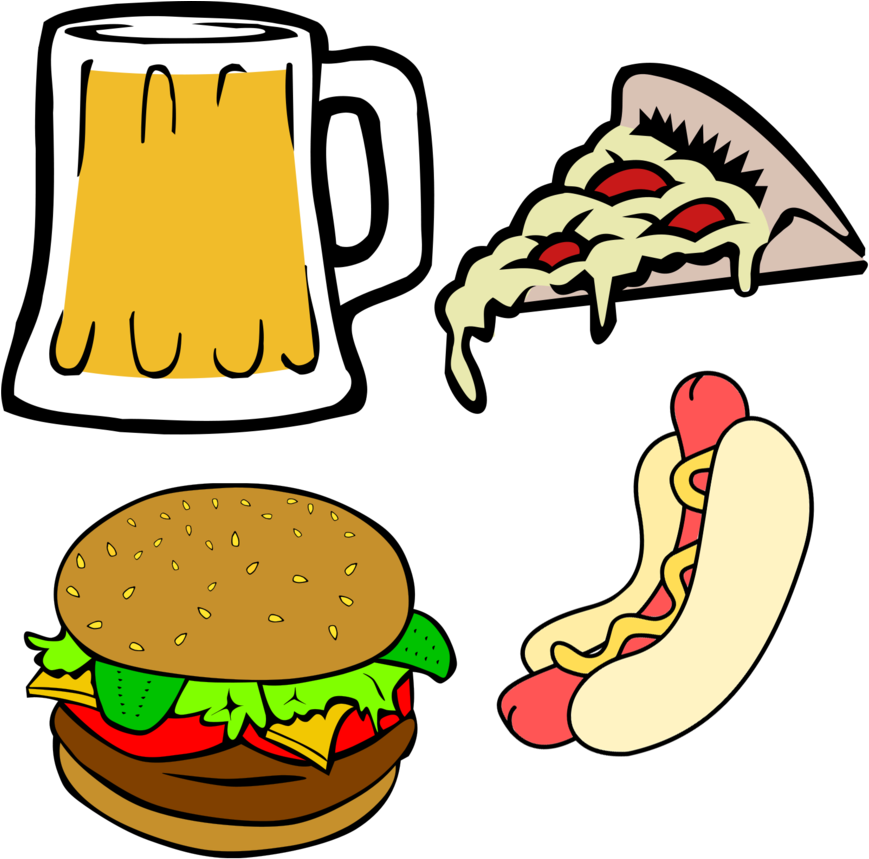 Burger Vector Beer - Pizza My Favorite Food Clipart (894x894), Png Download