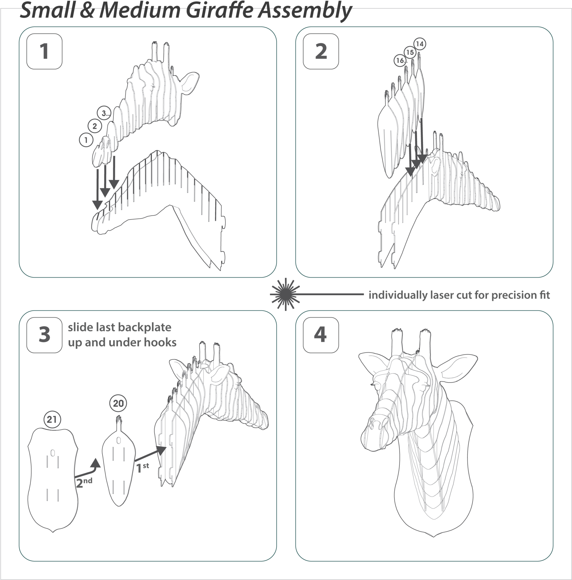 Juliette The Bamboo Giraffe Head - Line Art Clipart (1931x1957), Png Download