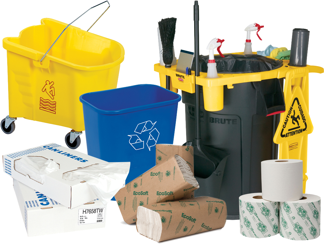 Janitorial - Rubbermaid Clipart (1050x789), Png Download