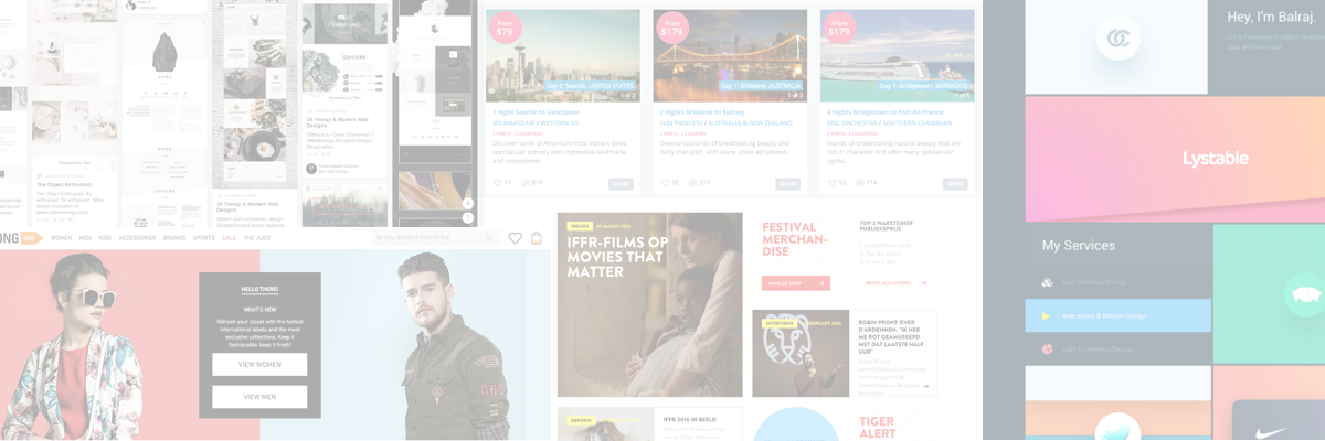 7 Well-balanced Cards Layouts - Website Clipart (1200x400), Png Download