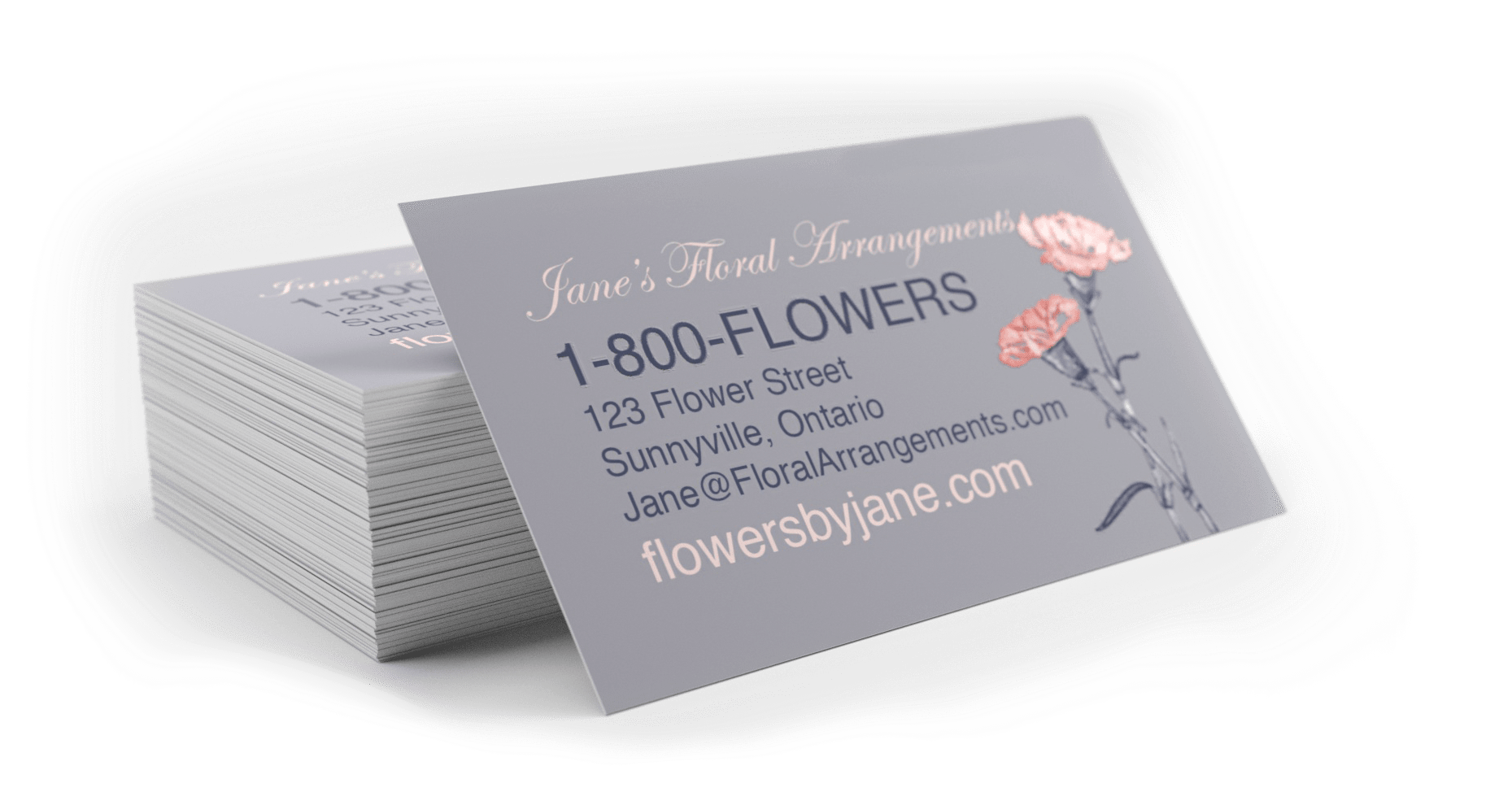 Stack Of Business Cards With Spot Varnish For A Florist - Book Cover Clipart (1920x1080), Png Download