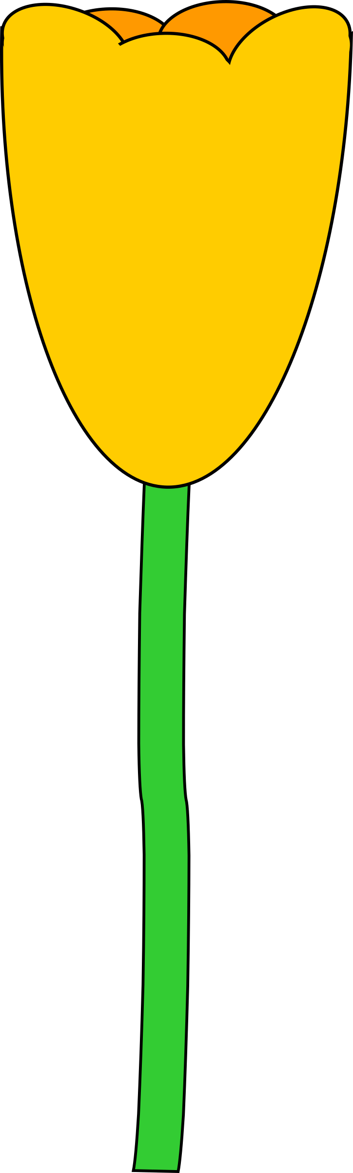 This Free Icons Png Design Of Yellow Tulip - Yellow Tulip Flowers Clip Art Transparent Png (724x2400), Png Download