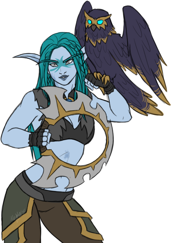 Warden Aqueleya Nightmist With - Cartoon Clipart (600x806), Png Download