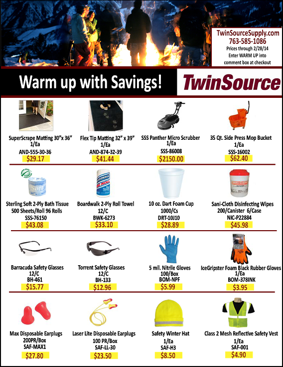 2014 February Safety Supply / Janitorial Supply Deals - Safety Supplies Sales Flyer Clipart (568x735), Png Download