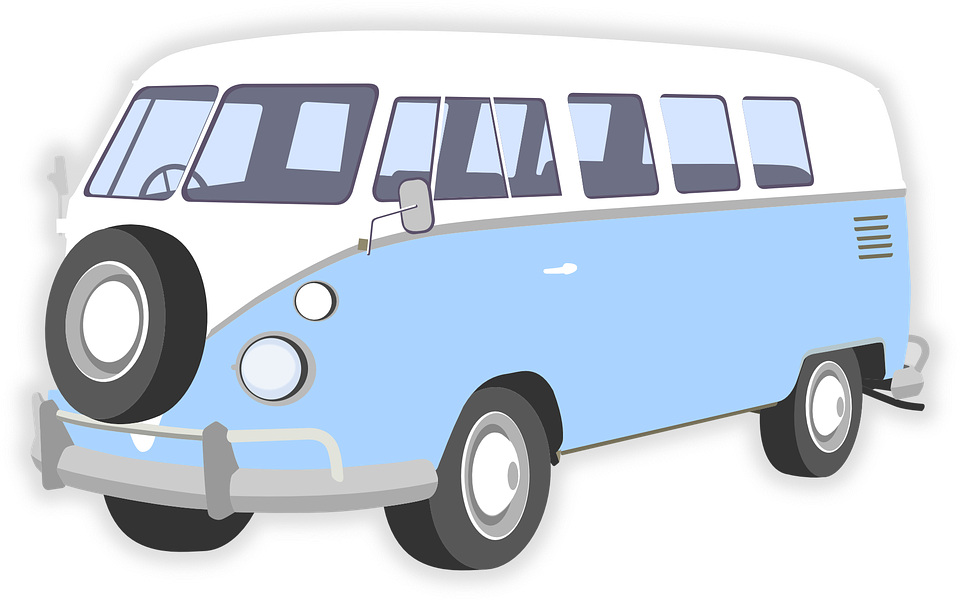 Volkswagen Bus Minibus Van Vintage Old Style - Kleinbus Clipart - Png Download (960x601), Png Download