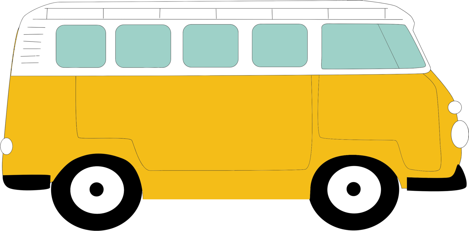 Volkswagen Type 2 Volkswagen Beetle Van Car - Camper Van Clipart - Png Download (1524x750), Png Download
