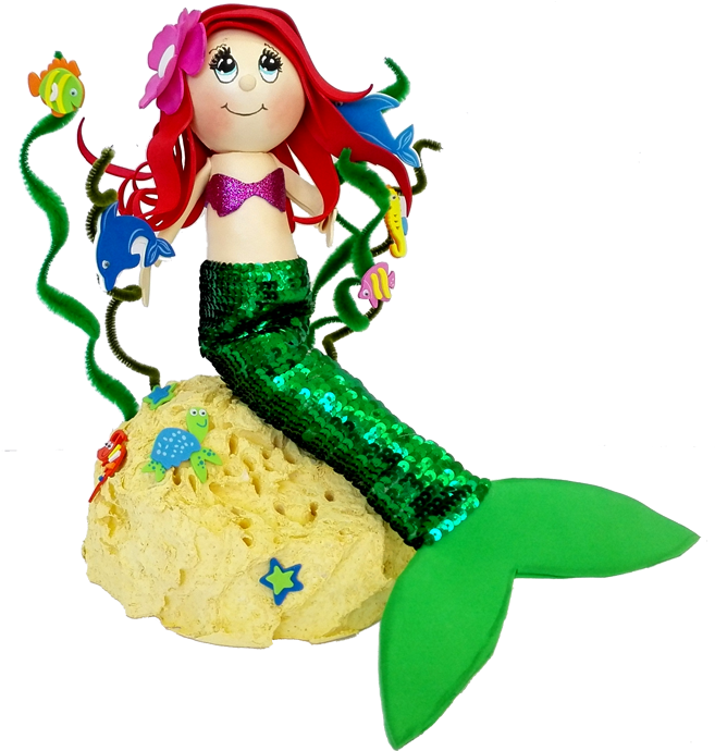 Centro De Mesa Sirenita - Doll Clipart (700x700), Png Download