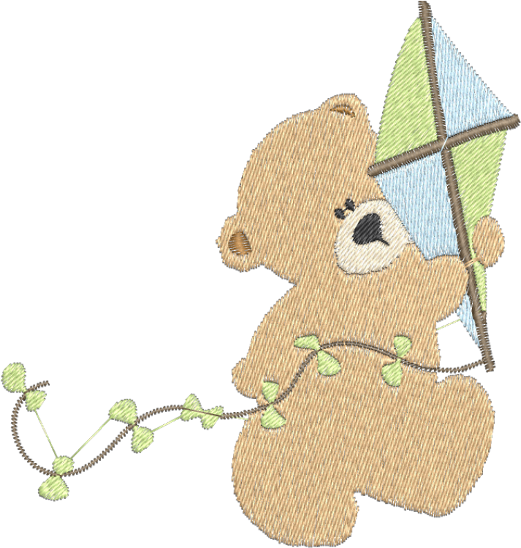 Urso Com Pipa Png , Png Download - Ursinho Com Pipa Png Clipart (754x793), Png Download