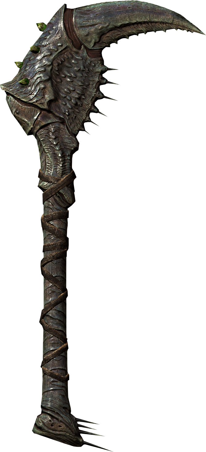 Falmer War Axe - Honed Falmer War Axe Clipart (667x1464), Png Download