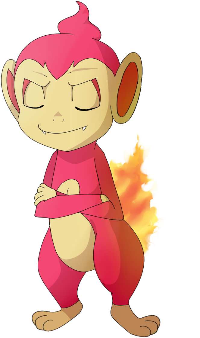 Chimchar , Png Download - Pokemon Thank You Art Clipart (664x1119), Png Download