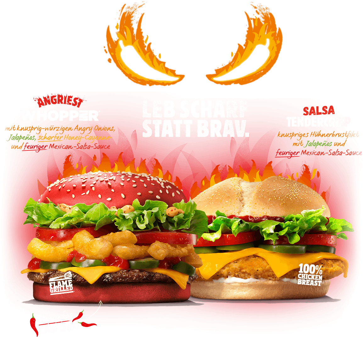 Angriest Whopper Nichts F&252r Schwache Geschmacks - Fast Food Clipart (1171x1072), Png Download