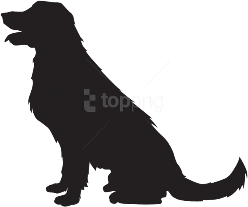 Free Png Dog Silhouette Png - Silhouette Dog Clipart Black And White Transparent Png (850x713), Png Download