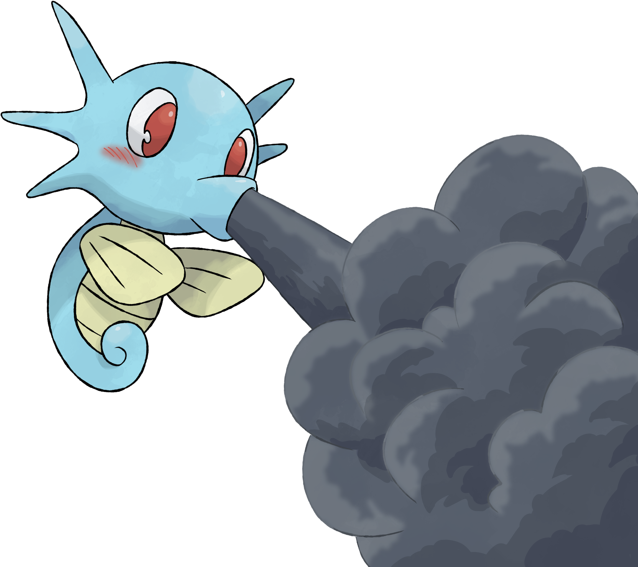 Horsea Used Smokescreen By Devildman - Pokemon Horsea Clipart (2220x1958), Png Download