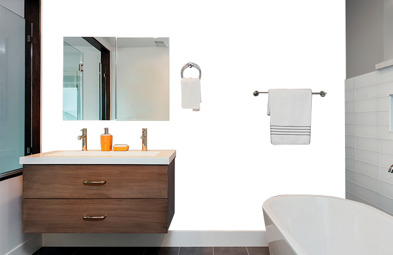 Papel De Parede Arabesco Texturizado - Bathroom Clipart (770x500), Png Download