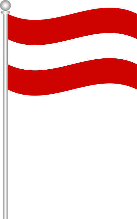 Flag Of Austria Flag Austria World Flags - Flag Clipart (452x720), Png Download