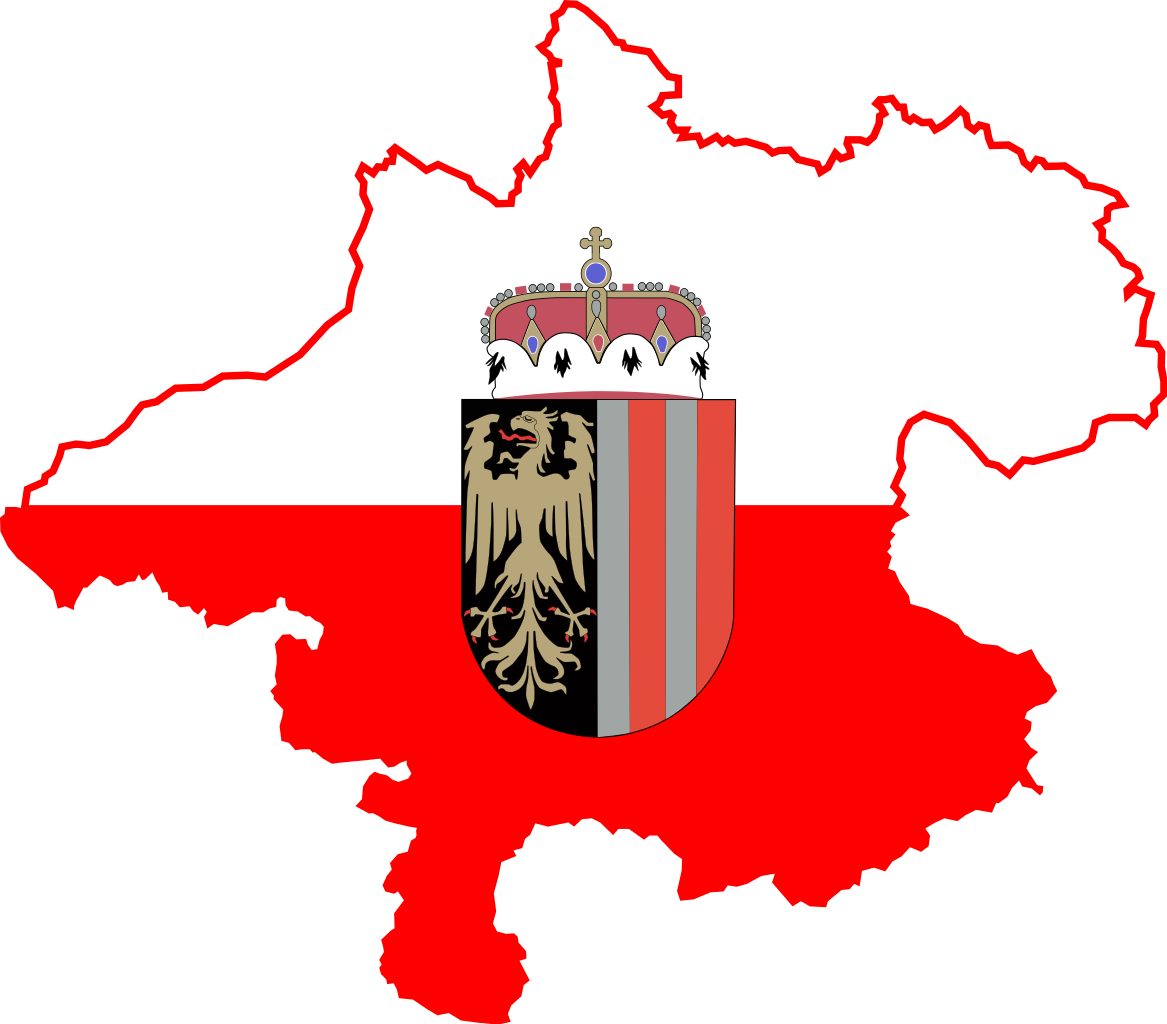 Flag-map Of Upper Austria - Upper Austria Flag Map Clipart (1167x1024), Png Download