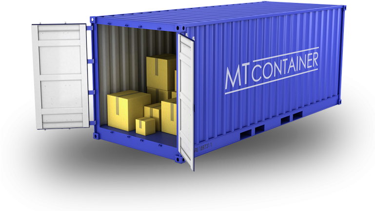 20 Feet Hc High Cube Storage Container - 20 Ft Container Png Clipart (768x569), Png Download