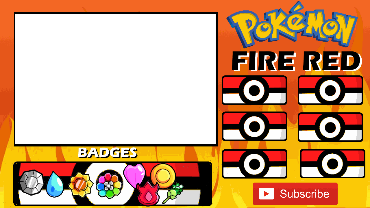 Pokemon Fire Red Overlay Clipart (1280x720), Png Download