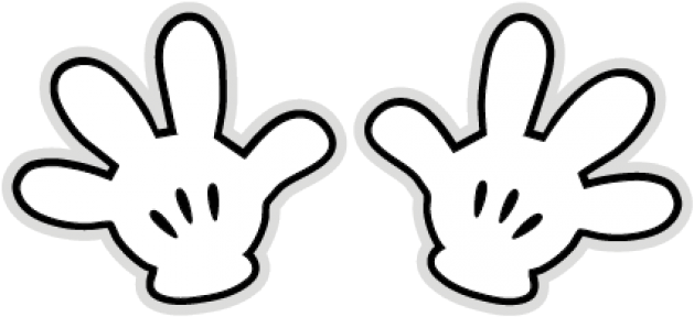 Drawn Mickey Mouse Glove - Manos De Mickey Png Clipart (640x480), Png Download