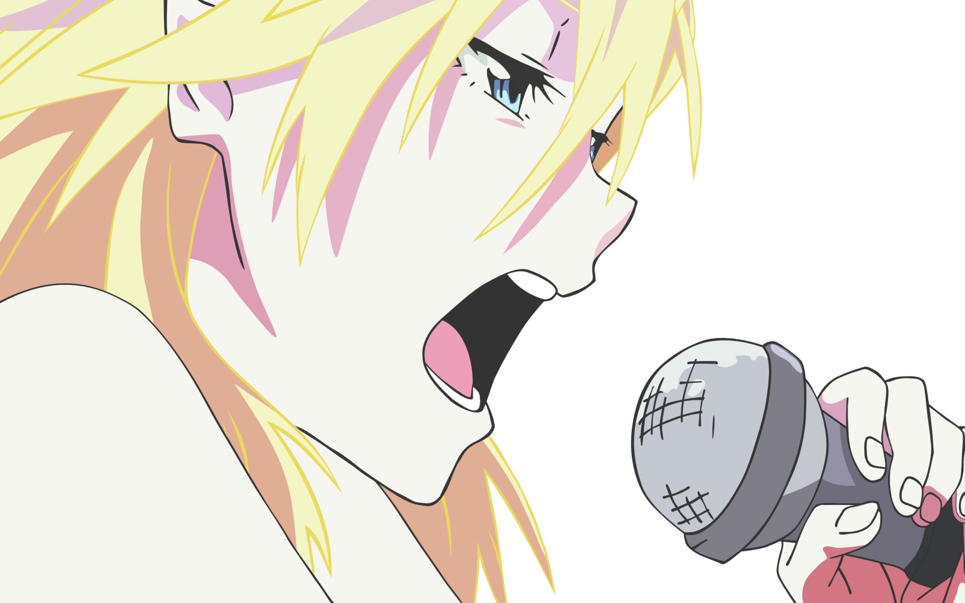 - Anime Blonde Girl Singing , Png Download - Anime Girl Singing Meme Clipart (1920x1200), Png Download