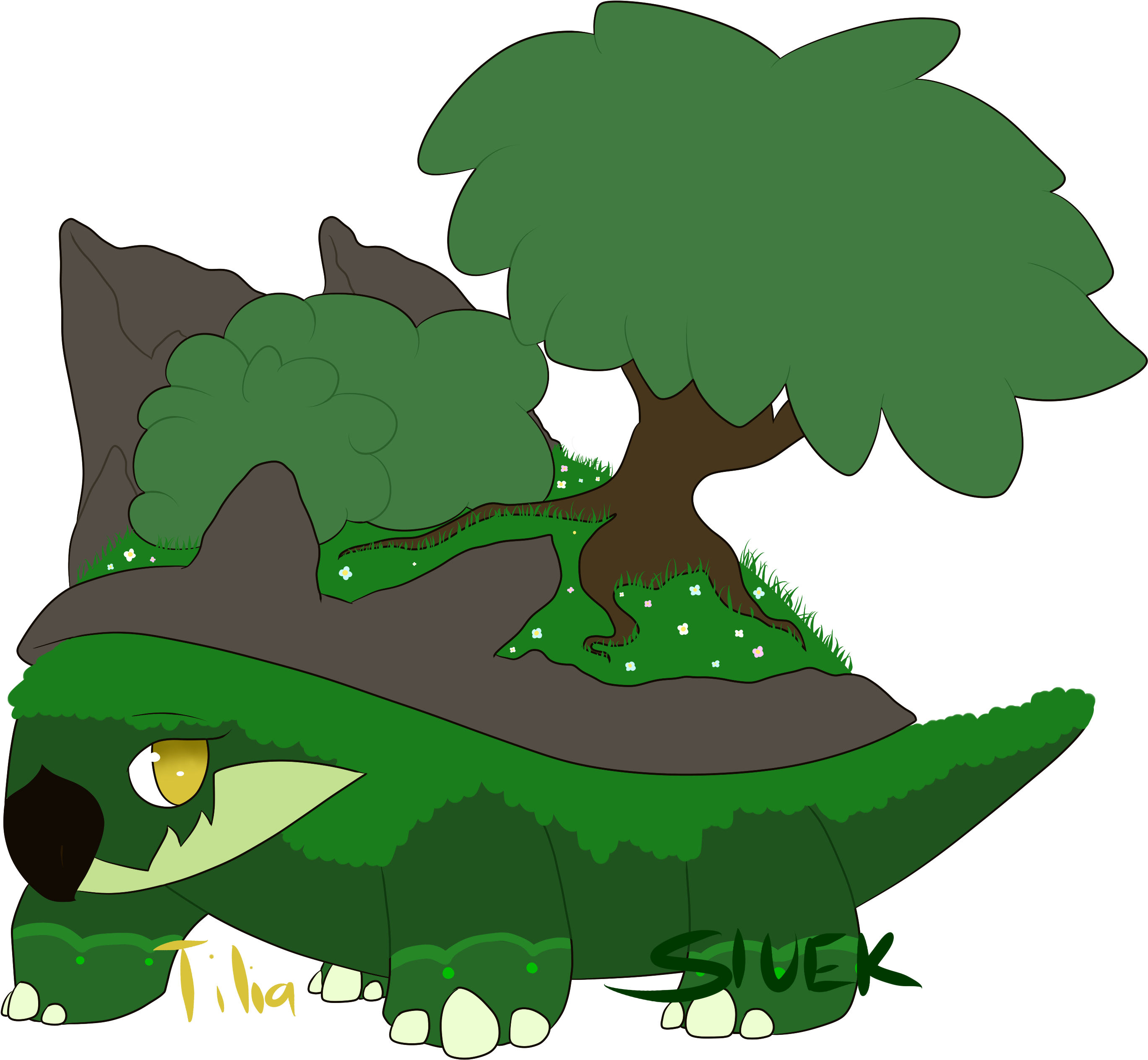 Torterra - Cartoon Clipart (2828x2623), Png Download