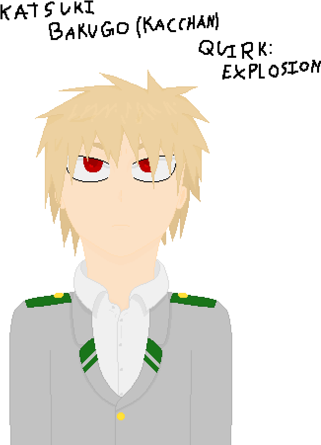 Katsuki Bakugo - - Cartoon Clipart (1000x1000), Png Download