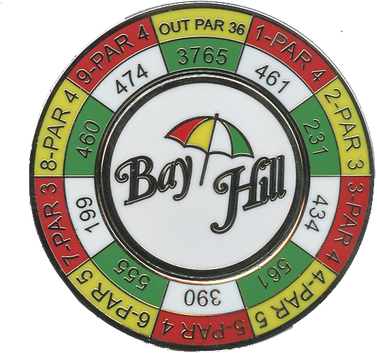 Arnold Palmer Yardage Coin With Removable Ball Marker - Circle Clipart (611x611), Png Download