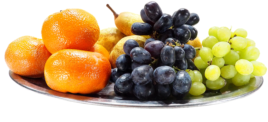 Fruit Mandarin Grapes Pears Fruits Food - Seedless Fruit Clipart (960x719), Png Download