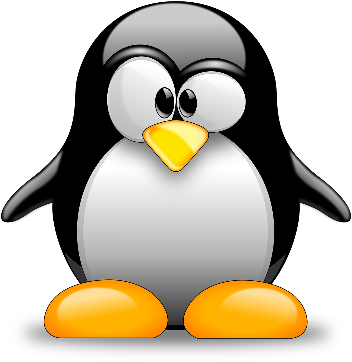 Tux Linux Vector Penguin Png Image - Penguin Cartoon Png Clipart (1243x1280), Png Download