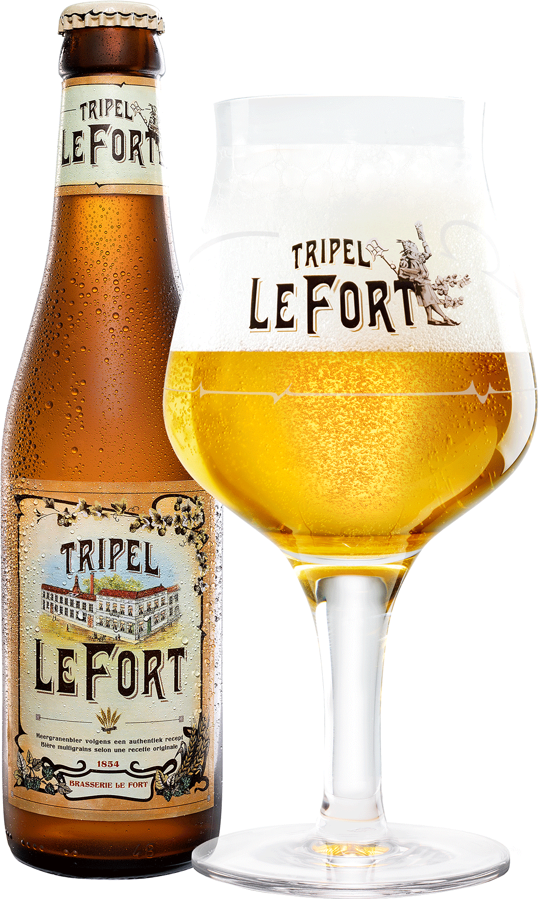Tripel Lefort Cleaned Packshot - Le Fort Belgian Beer Clipart (1101x1770), Png Download