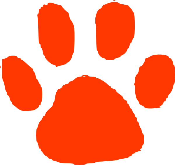 Clipart Clemson Tiger Paw - Lime Green Paw Print - Png Download (600x567), Png Download