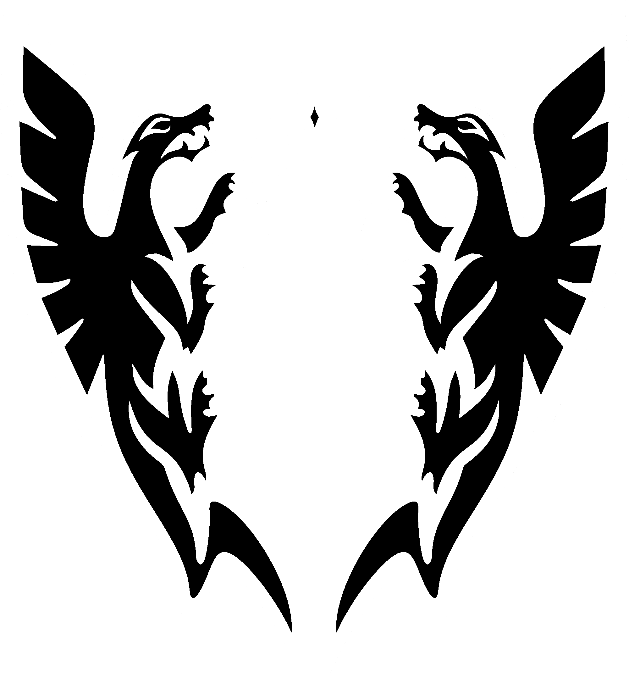 Firebird Logo Black And White - Saw Clipart (2400x2400), Png Download