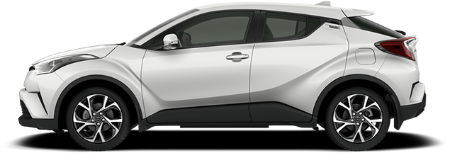 2018 Toyota C-hr - Toyota Chr 2019 White And Black Clipart (640x390), Png Download