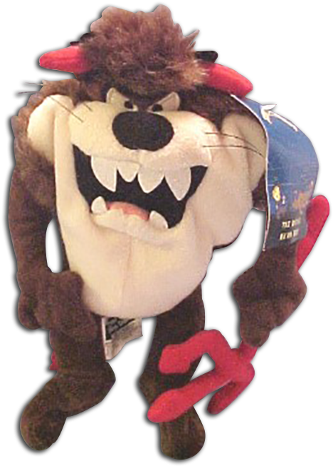 Taz Halloween Stuffed Toys - Stuffed Toy Clipart (500x687), Png Download