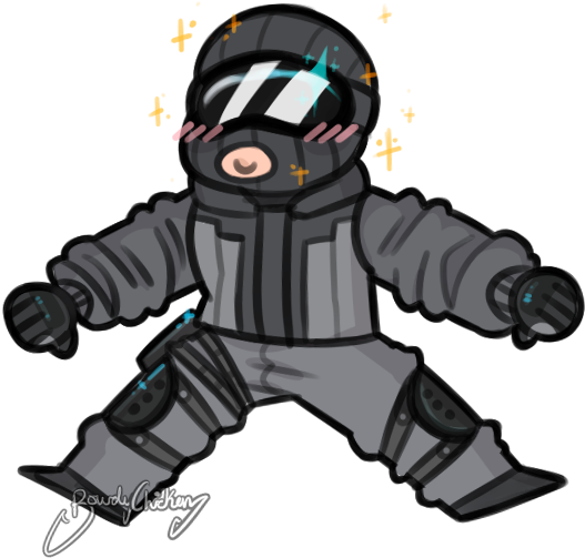 Oh God Oh Fuck Here He Comes, Recruit Is Bussin It - Recruit R6s Fan Art Clipart (638x528), Png Download