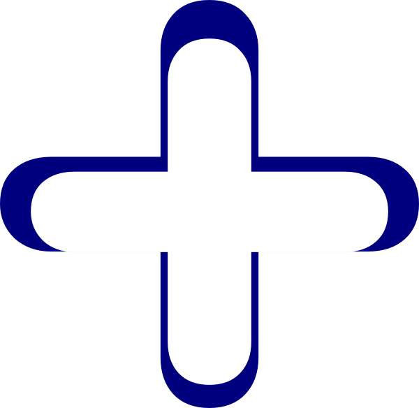 Blue Addition Symbol Clipart (600x584), Png Download