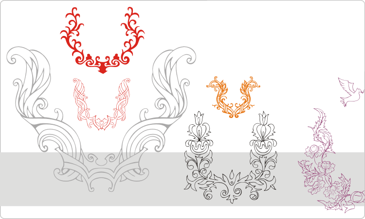 Ornamental Wreaths Clipart - Motif - Png Download (750x451), Png Download