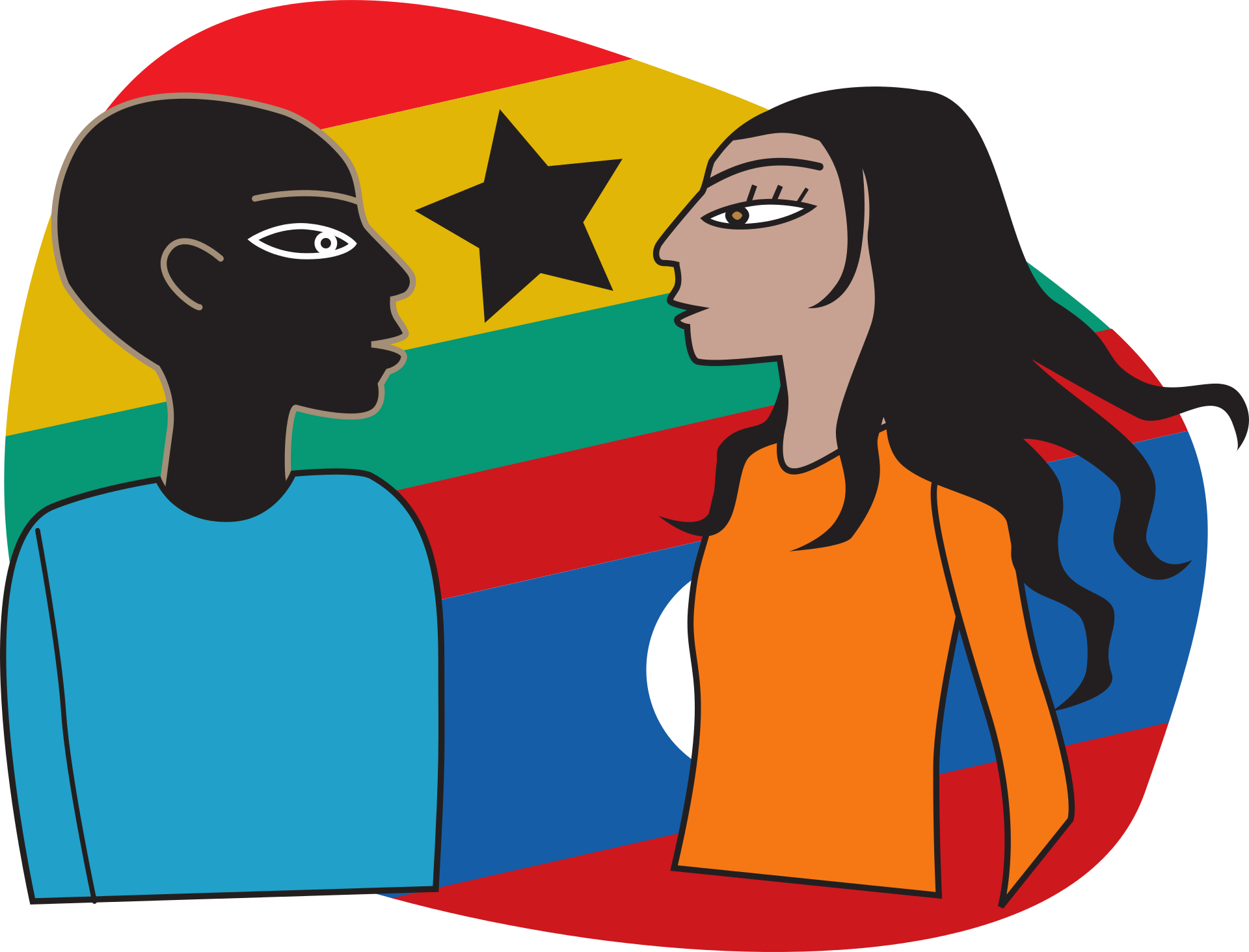 Africa Y Asia Banderas Clipart (1280x976), Png Download