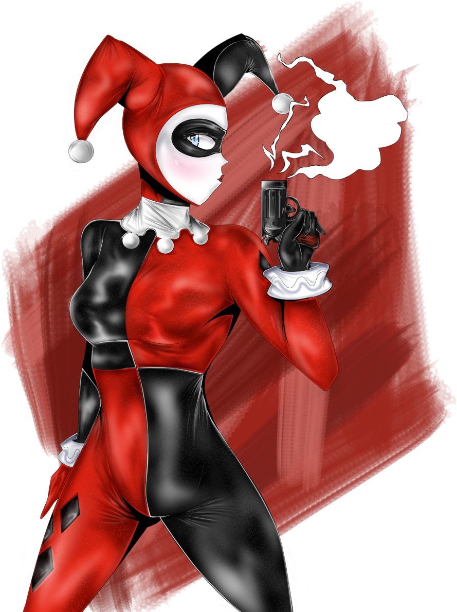 Harley Quinn - Cartoon Clipart (959x1279), Png Download