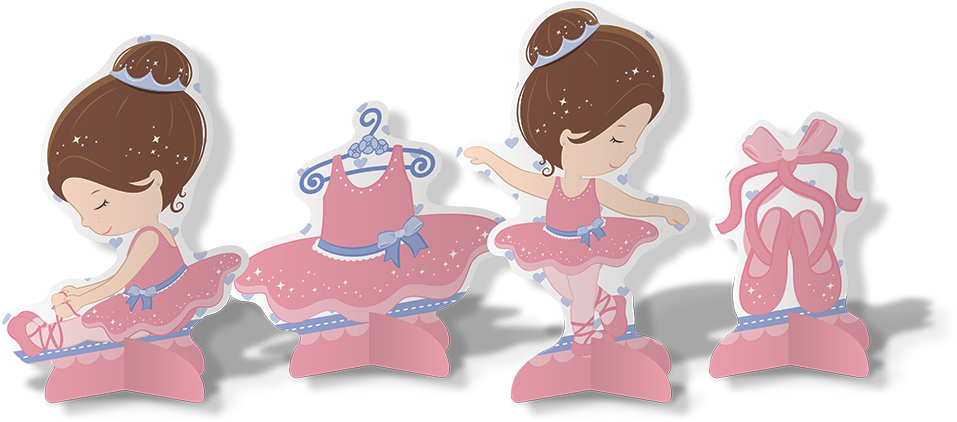 Decoração Mesa De Festa Bailarina , Png Download - Festa Infantil Decoração Festa Bailarina Luxo Clipart (957x422), Png Download