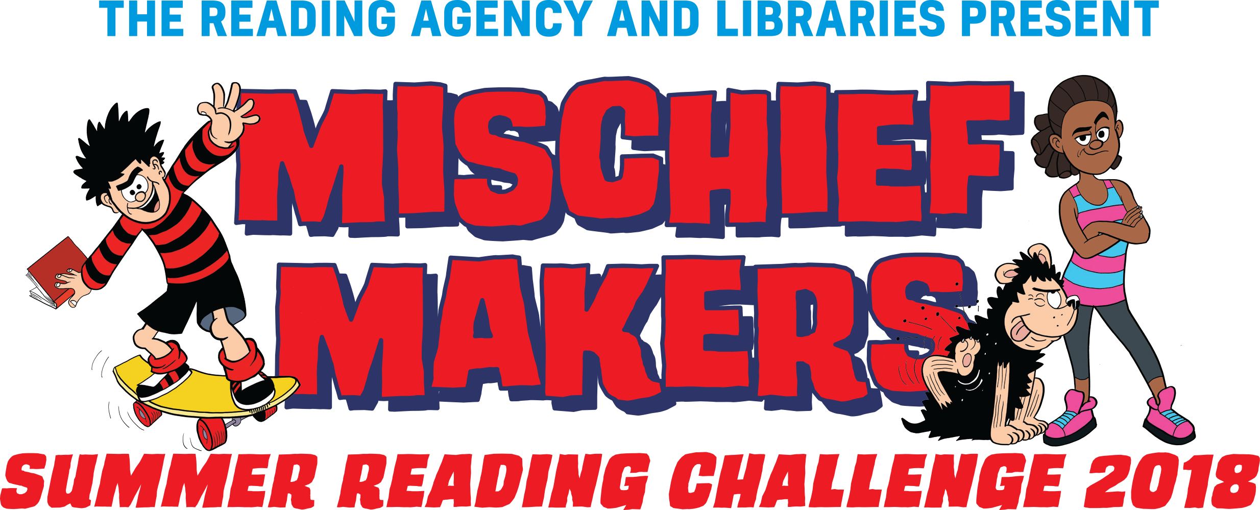 Mischief Makers English&bw Final-4 - Mischief Makers Summer Reading Challenge 2018 Clipart (2468x999), Png Download