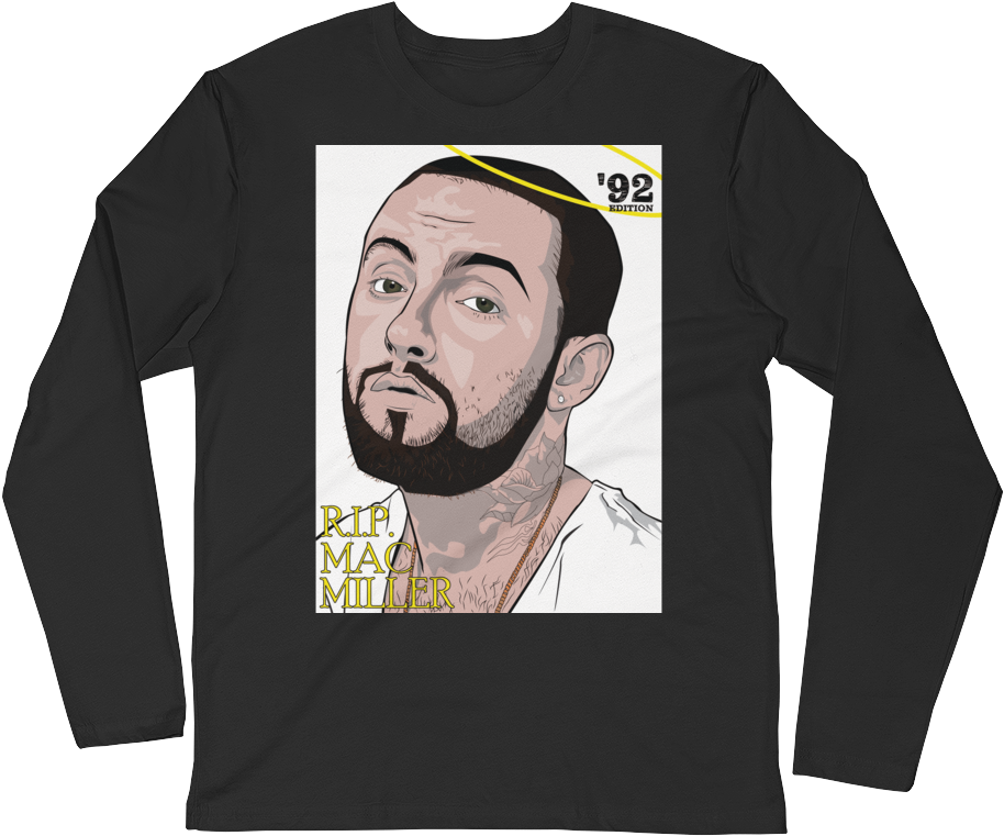 Load Image Into Gallery Viewer, Mac Miller Long Sleeve - Aj Styles New Shirt Clipart (1000x1000), Png Download